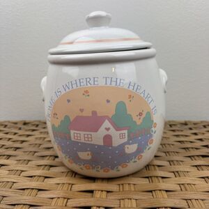 Vtg 1986 Treasure Craft Auntie Em Home Is Where The Heart Is Cookie Jar Cottage